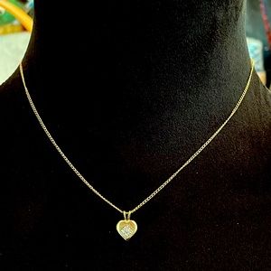 5/$25 Sale! Vintage Amway Diamond Heart Necklace